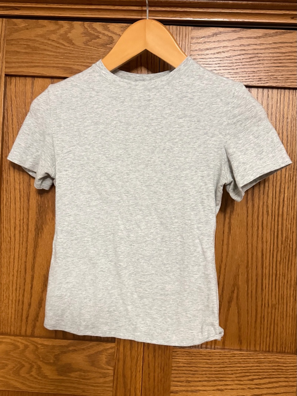 SKIMS Heather Gray Short Sleeve Crewneck Tee